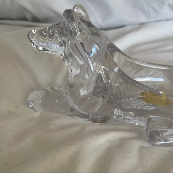 Bayel Hand-Made French Crystal Wolf Ash Tray / Candy Dish - Picture 6 of 14